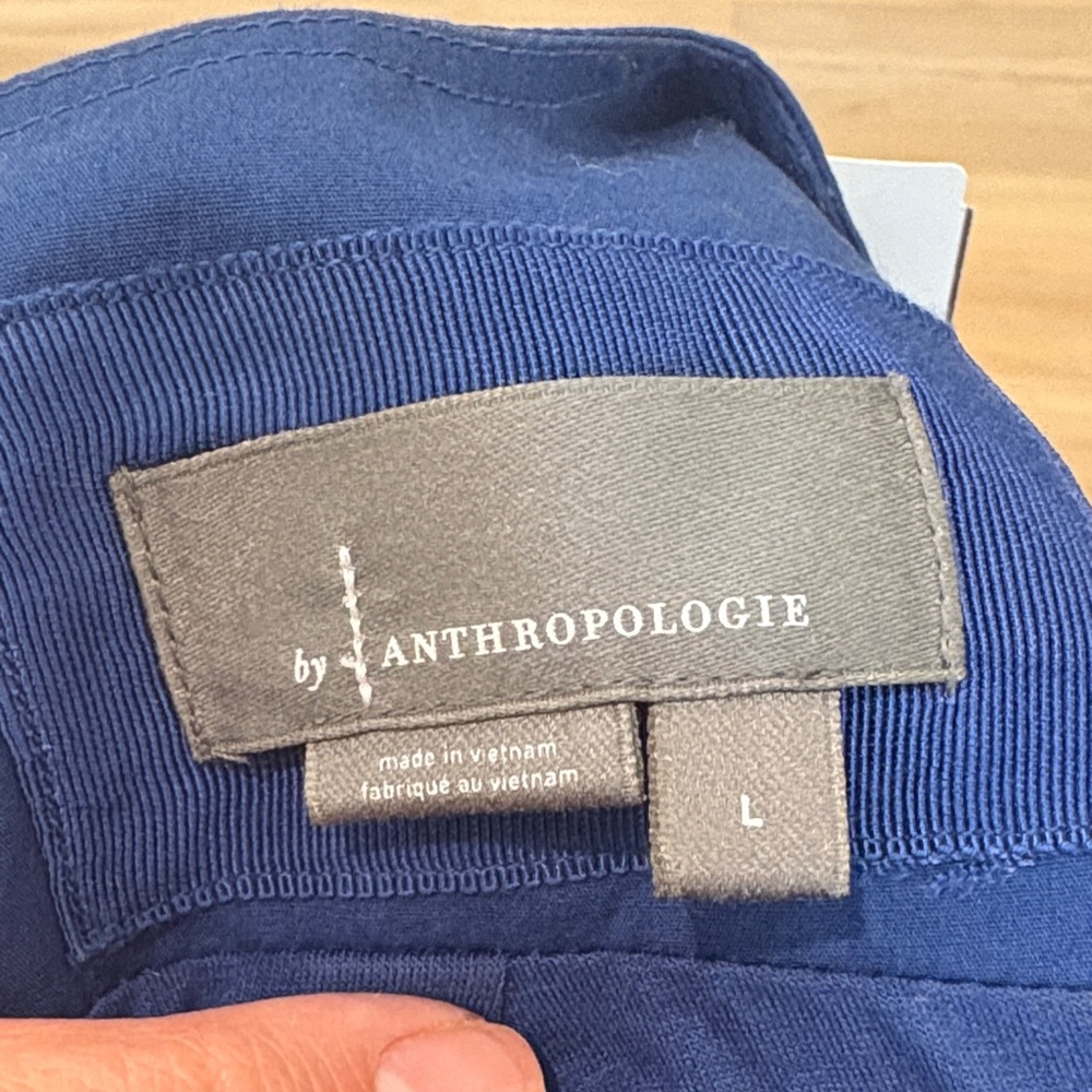 Anthropologie Blue Mini Dress Size Large - Picture 3 of 10